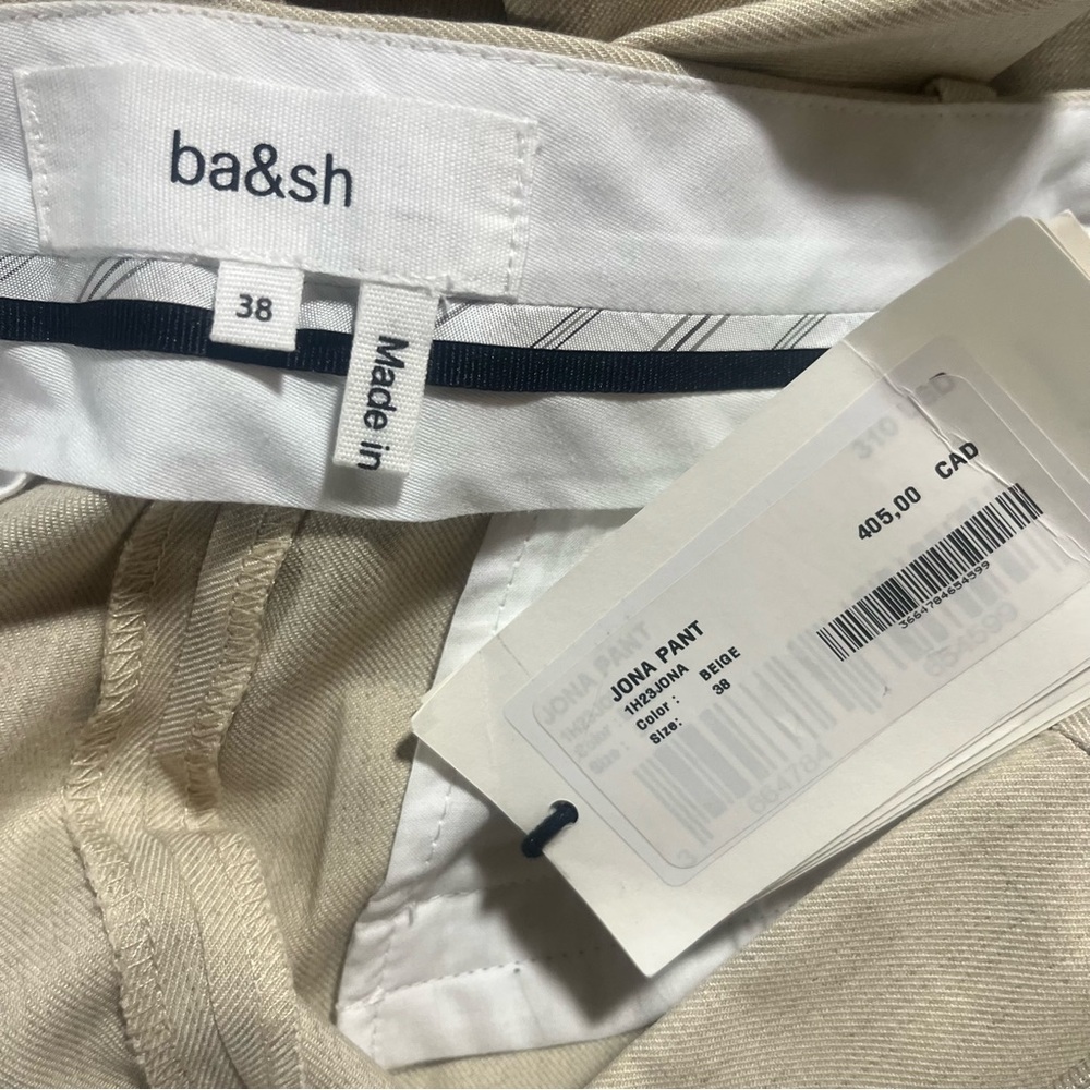 NWT ba&sh Jona Tailored Trousers Wideleg in beige - Picture 13 of 16